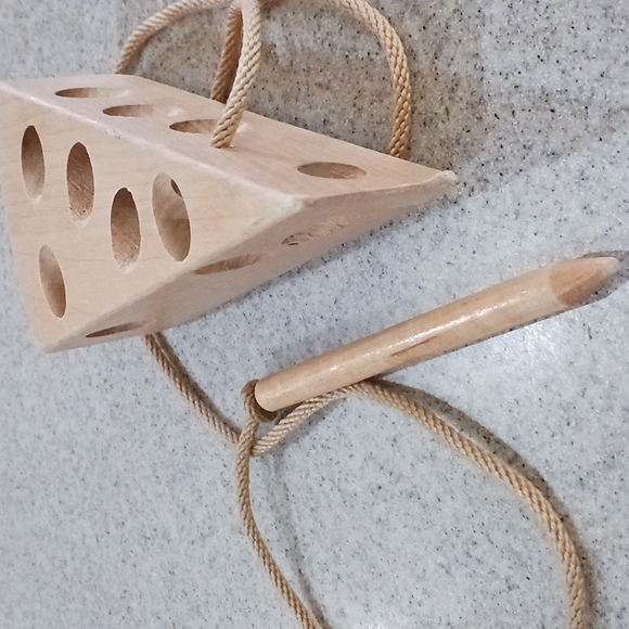 Wooden Cheese Lacing Toy - Picture 4 of 8
